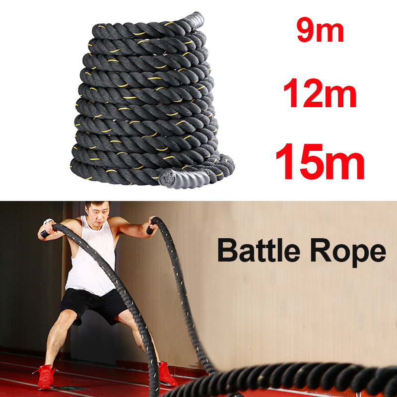 9M/12M/15M Fitness Battle Rope - огляд і ціна Crossfit No Equipment